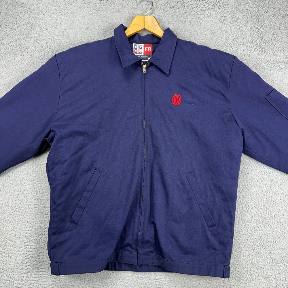 Westex Big Dill FR Mens Fire Resistant Jacket Large Blue Full Zip Collared Logo